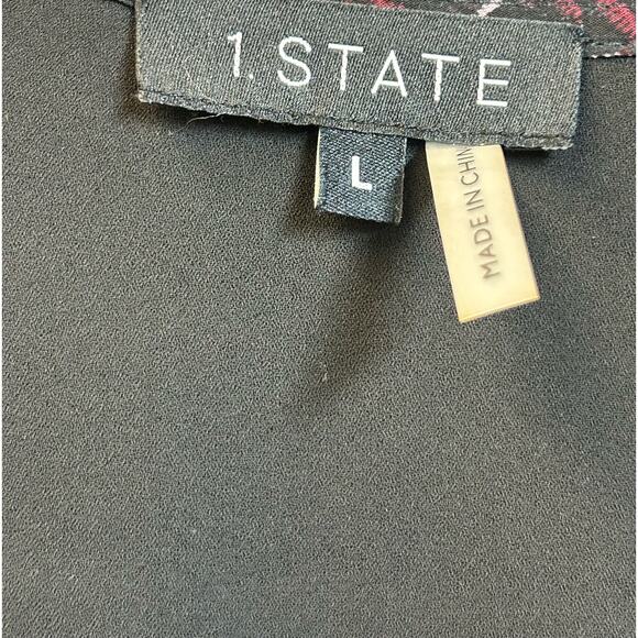 1. State  Floral Asymmetrical Hem Polished Nomad Color Dress Size large NWT - Picture 3 of 15